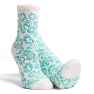 Leopard Crew Fuzzy Winter Socks