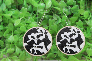 Cow Print Dangle Earrings