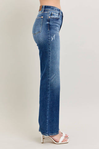 Dark Wash 90's Straight Leg