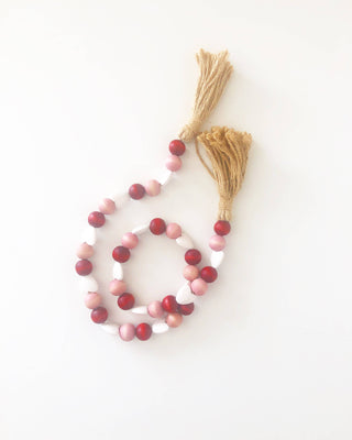 Holliday Wood Bead Garland