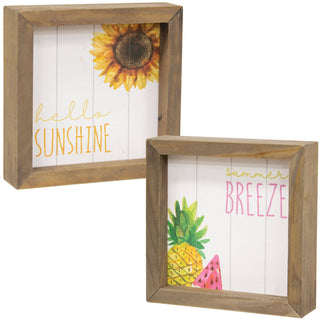 Hello Sunhsine Two-Sided Framed Sign