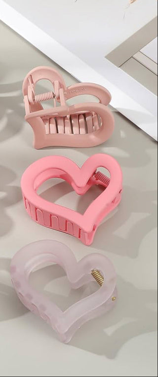 Matte Heart Claw Clip