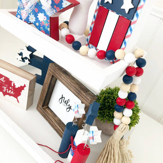 Holliday Wood Bead Garland