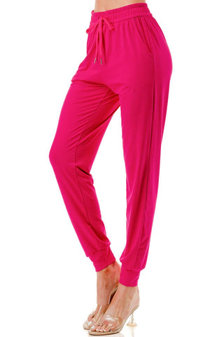 PLUS SOLID DRAWSTRING JOGGERS