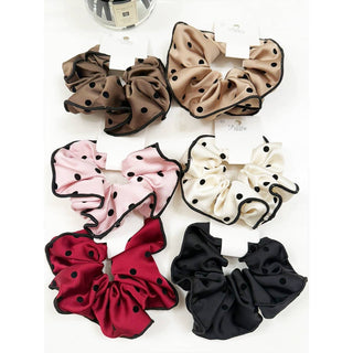 Polkadot Satin Scrunchies