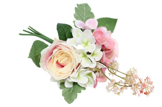 11"Classic Rose Hydrangea Mixed bundle-artificial flowers
