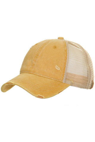 C.C Brand Mesh Back Ponytail Baseball Cap