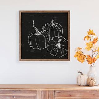 Wood Sign - Black Trio Pumpkins
