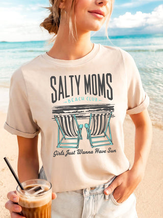 SALTY MOMS CREAM SUMMER BEACH TEE
