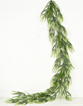 5ft Garland-Soft Touch Juniper with Norfolk Pine
