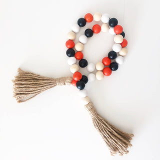 Holliday Wood Bead Garland