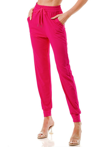 PLUS SOLID DRAWSTRING JOGGERS