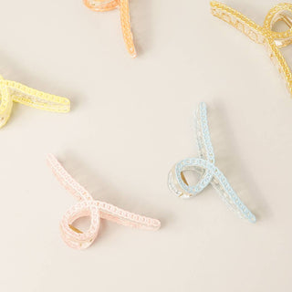 Faux Chain Linked Hair Claw Clip - PINK