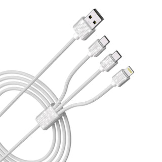 3-in-1 Cables for iPhone/iPad & Android - 6 Ft