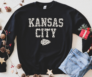 Leopard Kansas City Black Sweatshirt