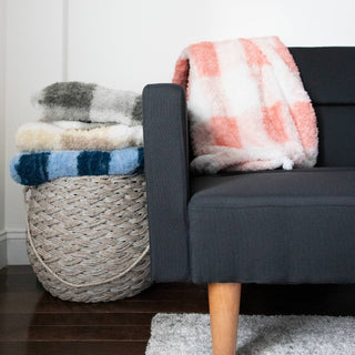 Plaid Sherpa Throw Blankets