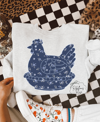 Vintage Blue Hen Nest  Crewneck Sweatshirt