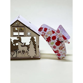 Christmas Print Hair Claw Clip