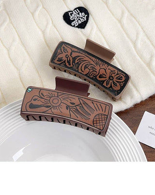 Western Theme Hair Claw Clip