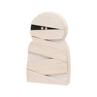 Small Washed Mummy Wooden Cutout