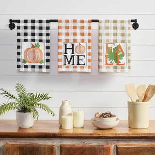 Check Multicolor Harvest Tea Towel Set of 3