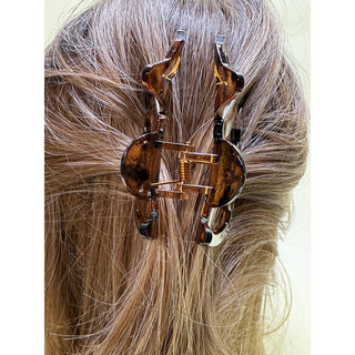 Neutral Tone Puppy Hair Claw Clip