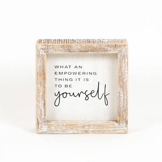 5x5 Wood Framed Sign 'Be Yourself'