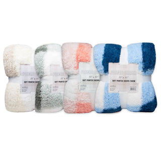 Plaid Sherpa Throw Blankets