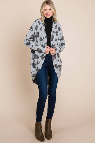 Animal Print Knit Cardigan