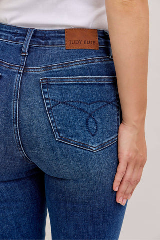 Judy Blue High Waist Dark Wash Tummy Control Bootcut, Short Inseam 30"