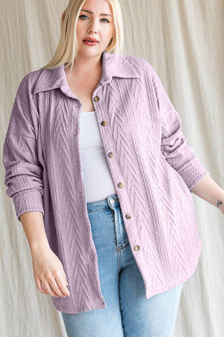Button Down Cable Knit Women's Top