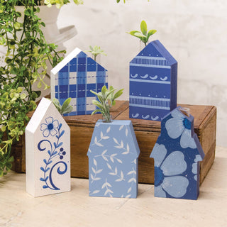 Indigo Bloom House Bud Vases