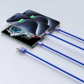 3-in-1 Cables for iPhone/iPad & Android - 6 Ft