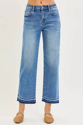 RISEN Full Size Slouchy Cropped  Boyfriend Jeans