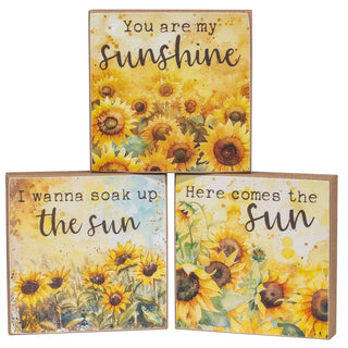 You Are My Sunshine Watercolor Block - Assorted