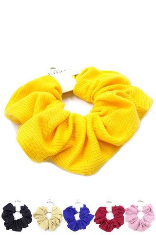 Solid Color Textured Large Scrunchie