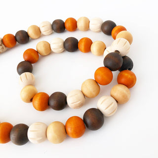 Holliday Wood Bead Garland