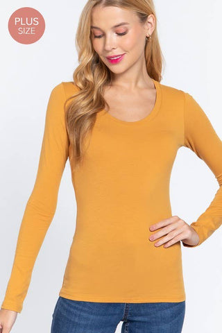 Long Sleeve Scoop Neck Top