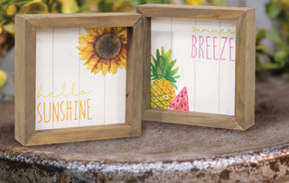 Hello Sunhsine Two-Sided Framed Sign