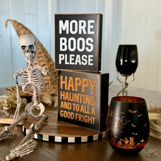 Happy Haunting Halloween Box Sign