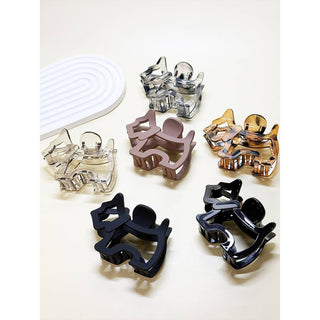 Neutral Tone Puppy Hair Claw Clip