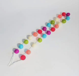 Felt Balls Garland - Bright colors
