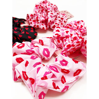 Heart Pattern Jumbo Size Hair Scrunchies