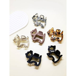 Neutral Tone Puppy Hair Claw Clip