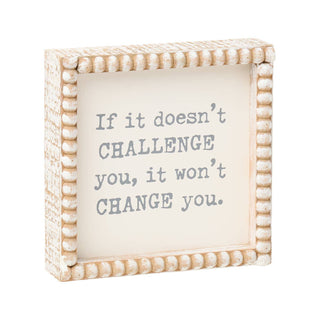 Challenge Beaded Box Sign