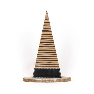Wood Striped Witch Hat | HALLOWEEN Decor