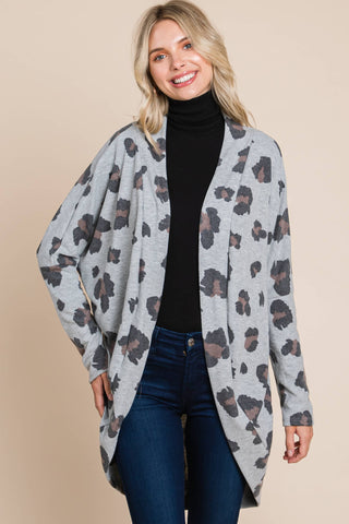 Animal Print Knit Cardigan