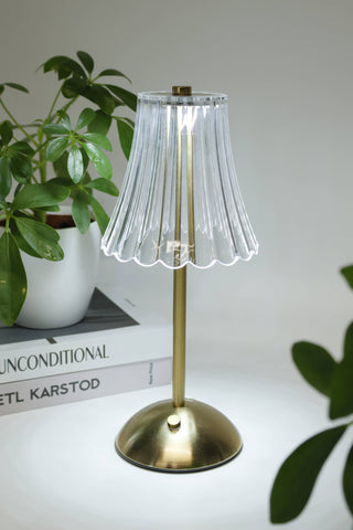 Crystal LED USB Lamp – Gold