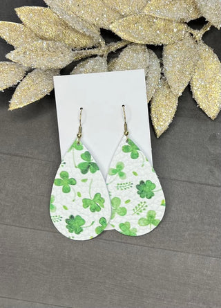 Shamrock Tear Drop Earrings