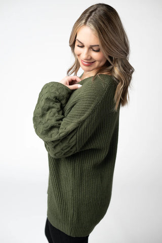 Olive Textured Sweater